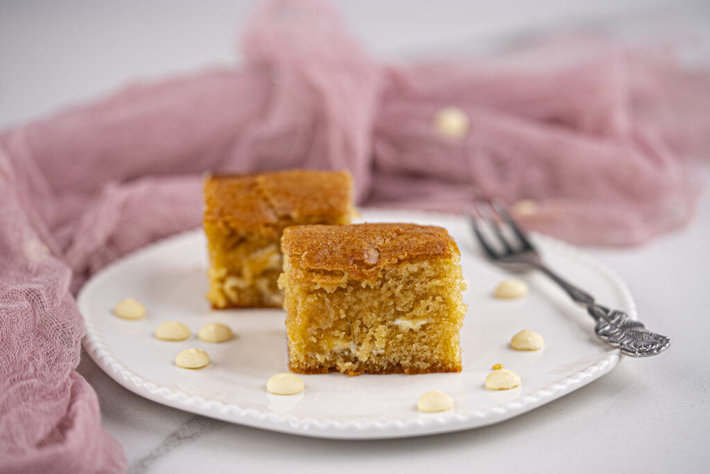 White chocolate blondie cake recipe