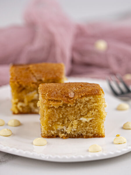 White chocolate blondie cake recipe