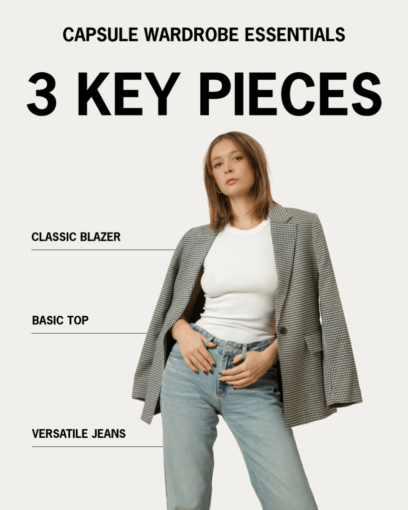 capsule wardrobe essentials modeling clothing
