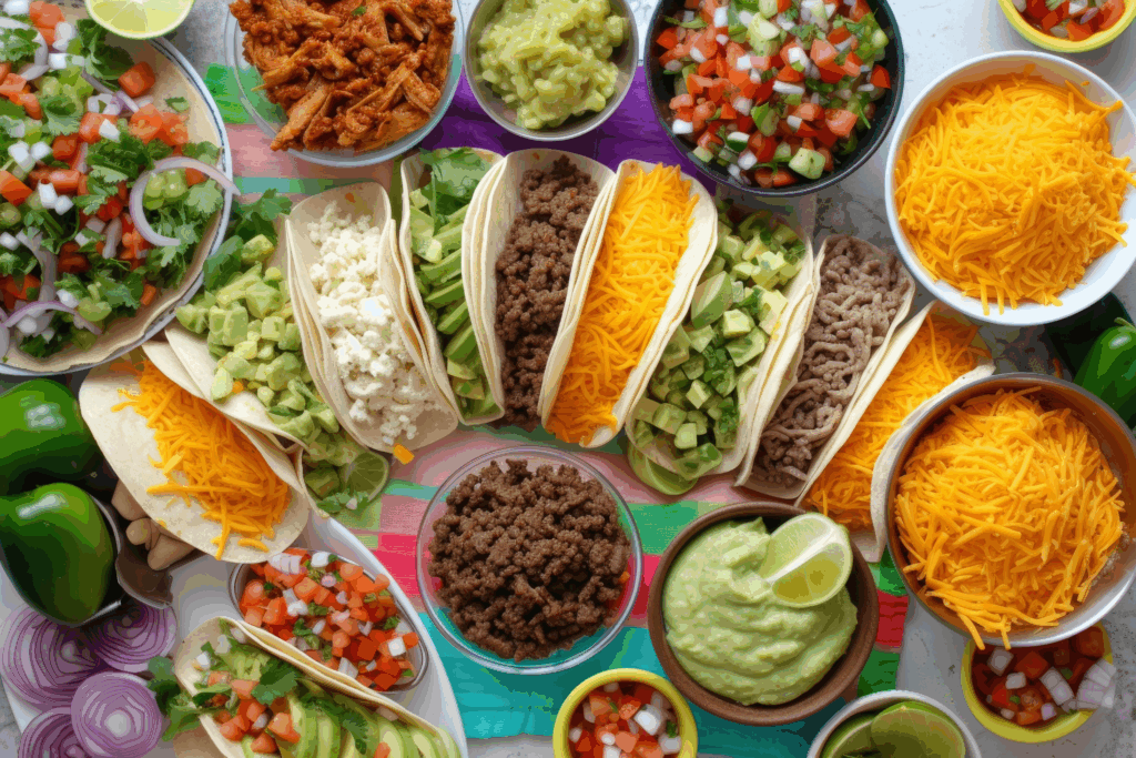 family meal planning to save money with budget friendly taco night